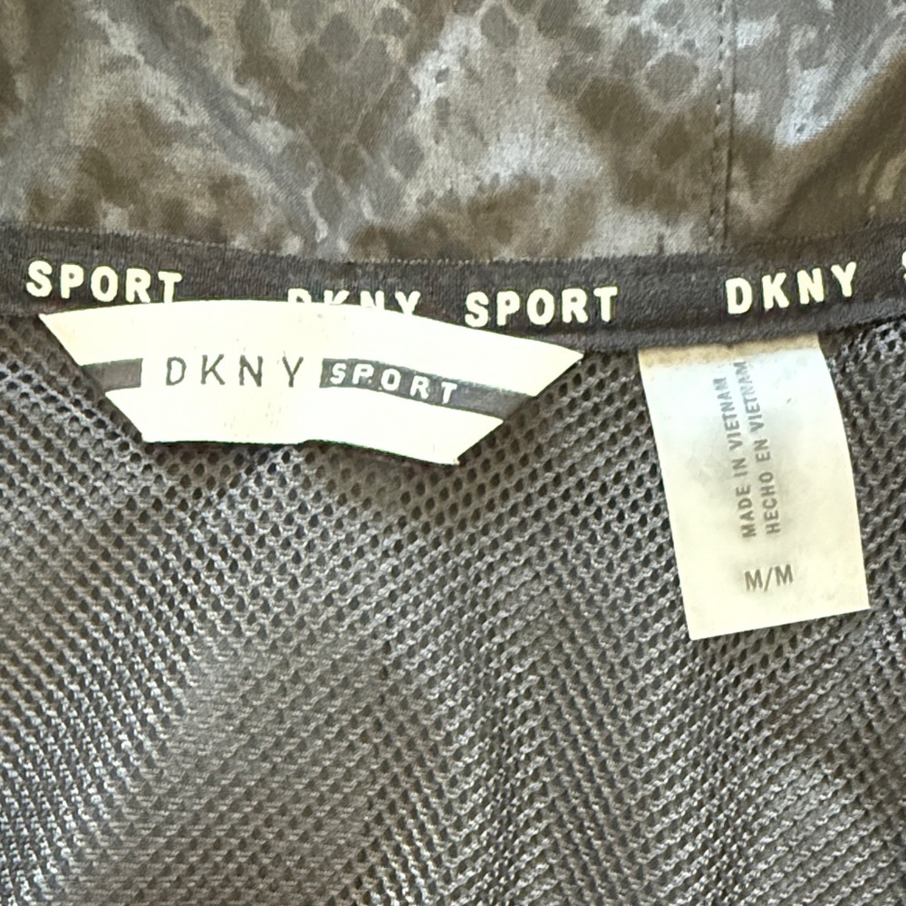 DKNY Sport Black Hooded Zip Jacket – Size Medium - Picture 5 of 6